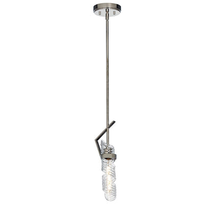 1 Light Pendant, Polished Nickel