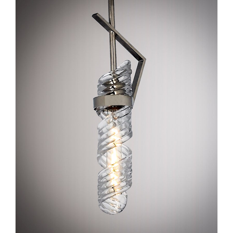 1 Light Pendant, Polished Nickel