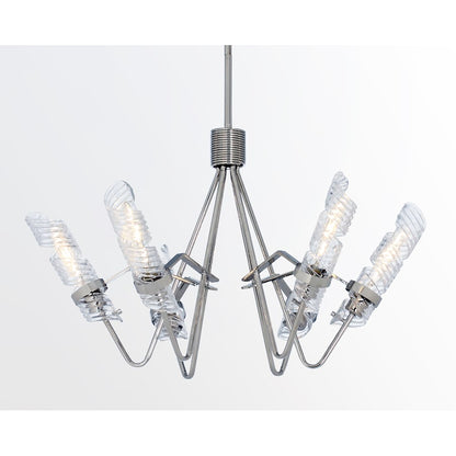 Milano Chandelier, Polished Nickel