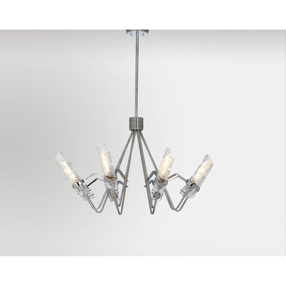 Milano Chandelier, Polished Nickel