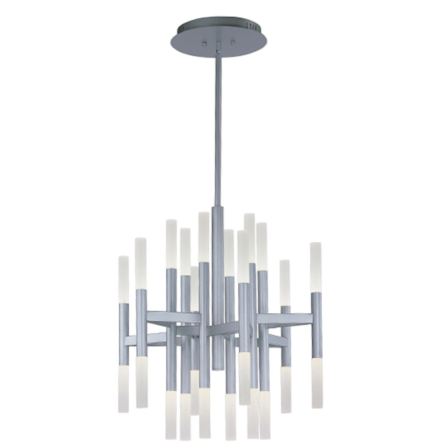 Maxim Pinnacle LED 24-Light Pendant, Metallic Silver