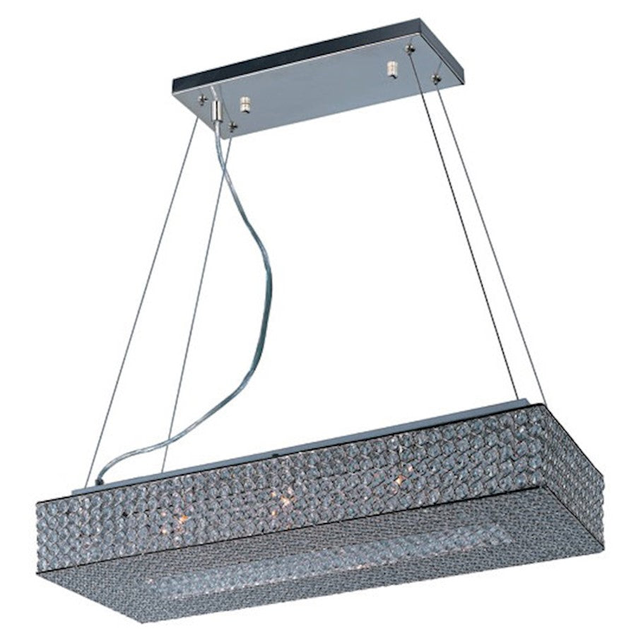 Maxim Lighting Glimmer 10-Light Pendant in Plated Silver