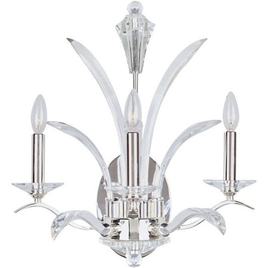 Maxim Lighting Paradise 3-Light Wall Sconce Plated Silver
