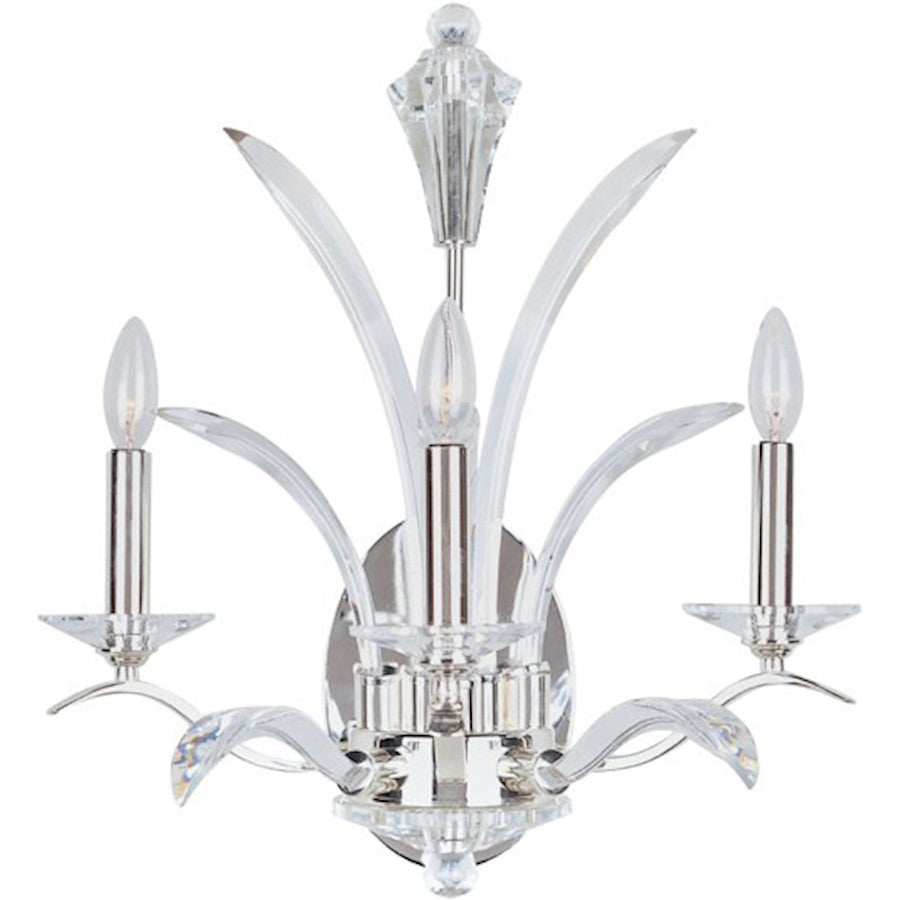 Maxim Lighting Paradise 3-Light Wall Sconce Plated Silver