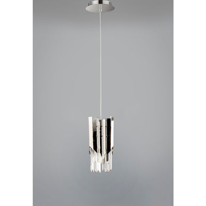 1 Light LED Pendant, Polished Chrome