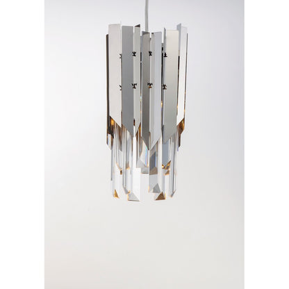 1 Light LED Pendant, Polished Chrome