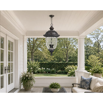 Maxim Carriage House VX 3-Light Outdoor Hanging Lantern, Bronze