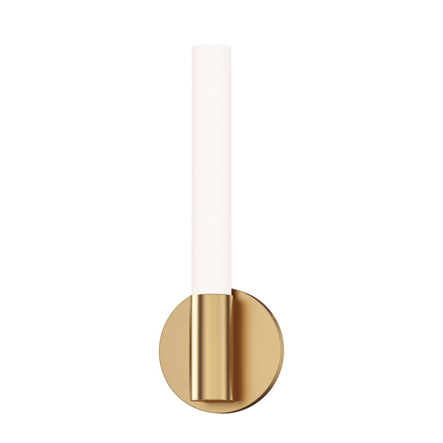 Maxim Lighting Tubi 1Lt 14" Bath Vanity, White/Aged Brass/White