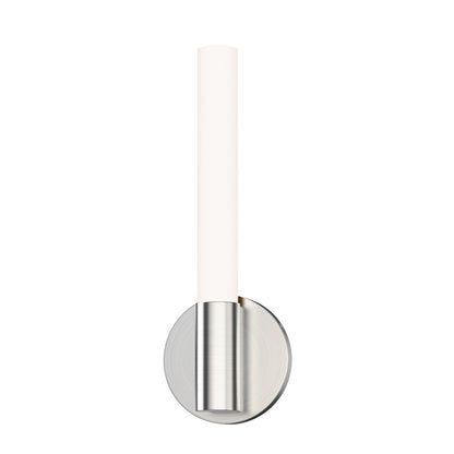 Maxim Lighting Tubi 1Lt 14" Bath Vanity, White/Satin Nickel/White - 52510WTSN