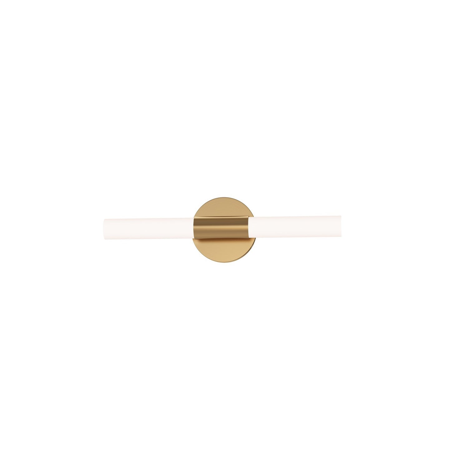 Maxim Lighting Tubi 1Lt 18" Bath Vanity, White/Aged Brass/White