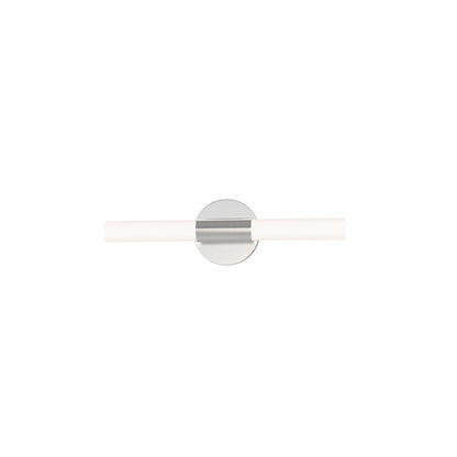 Maxim Lighting Tubi 1Lt 18" Bath Vanity, White/Satin Nickel/White - 52511WTSN