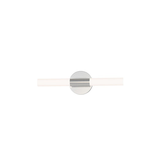 Maxim Lighting Tubi 1Lt 18" Bath Vanity, White/Satin Nickel/White - 52511WTSN
