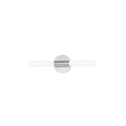 Maxim Lighting Tubi 1Lt 18" Bath Vanity, White/Satin Nickel/White