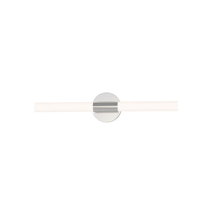 Maxim Lighting Tubi 1Lt 24" Bath Vanity, White/Satin Nickel/White - 52512WTSN