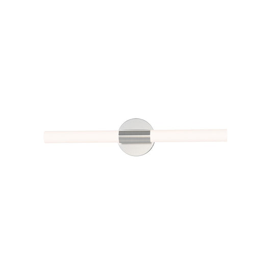 Maxim Lighting Tubi 1Lt 24" Bath Vanity, White/Satin Nickel/White - 52512WTSN