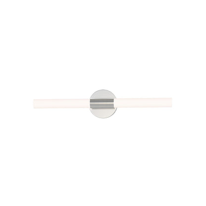 Maxim Lighting Tubi 1Lt 24" Bath Vanity, White/Satin Nickel/White