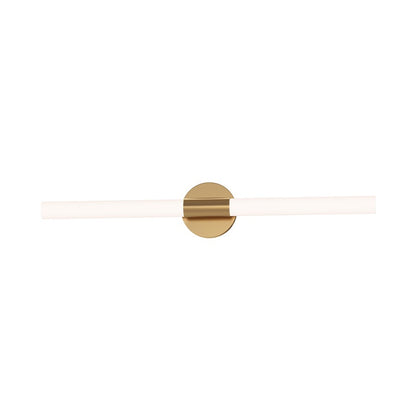 Maxim Lighting Tubi 1Lt 30" Bath Vanity, White/Aged Brass/White - 52513WTNAB