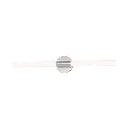 Maxim Lighting Tubi 1Lt 30" Bath Vanity, White/Satin Nickel/White - 52513WTSN