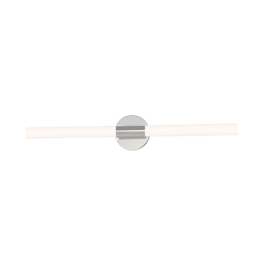 Maxim Lighting Tubi 1Lt 30" Bath Vanity, White/Satin Nickel/White - 52513WTSN