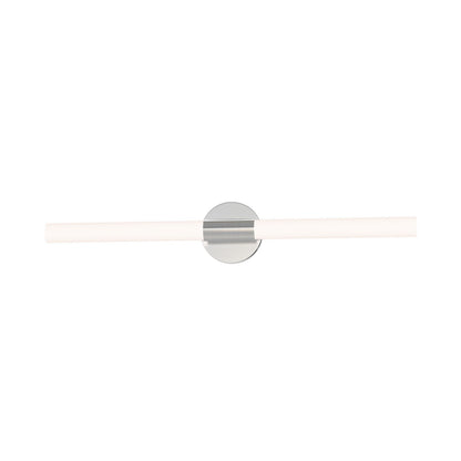 Maxim Lighting Tubi 1Lt 30" Bath Vanity, White/Satin Nickel/White