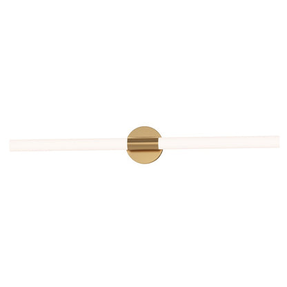 Maxim Lighting Tubi 1Lt 36" Bath Vanity, White/Aged Brass/White - 52514WTNAB