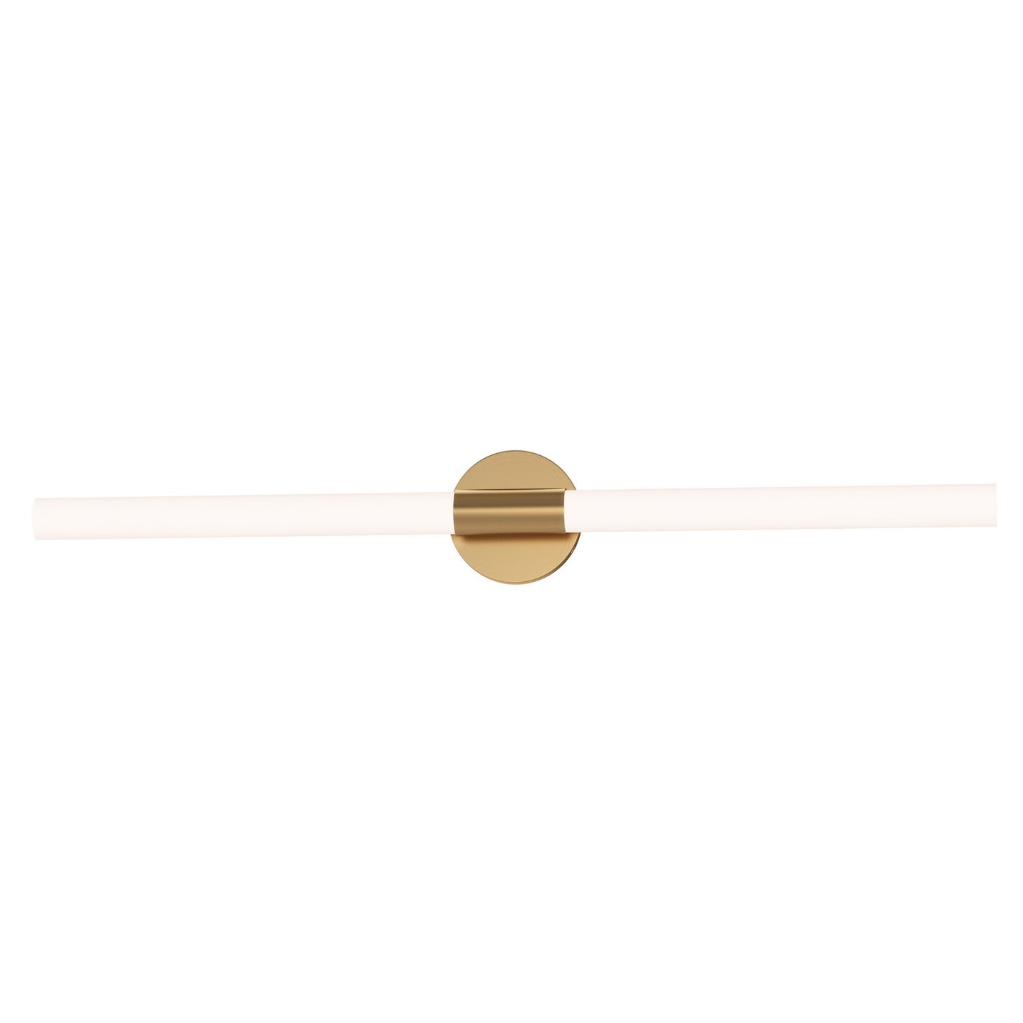 Maxim Lighting Tubi 1Lt 36" Bath Vanity, White/Aged Brass/White