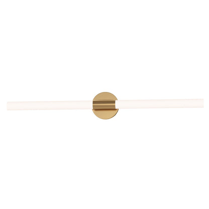 Maxim Lighting Tubi 1Lt 36" Bath Vanity, White/Aged Brass/White