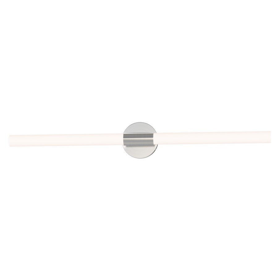 Maxim Lighting Tubi 1Lt 36" Bath Vanity, White/Satin Nickel/White - 52514WTSN