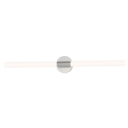 Maxim Lighting Tubi 1Lt 36" Bath Vanity, White/Satin Nickel/White - 52514WTSN