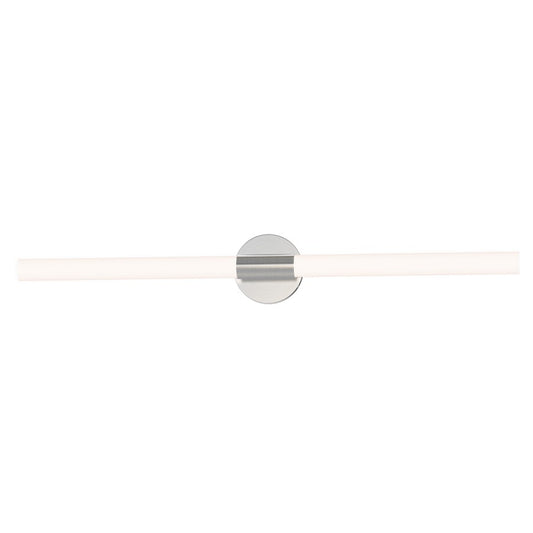 Maxim Lighting Tubi 1Lt 36" Bath Vanity, White/Satin Nickel/White - 52514WTSN