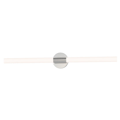 Maxim Lighting Tubi 1Lt 36" Bath Vanity, White/Satin Nickel/White
