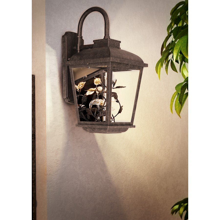 Maxim Arbor LED 1-Light Outdoor Wall Lantern, Adobe/Stainless Steel- 53502CLAE