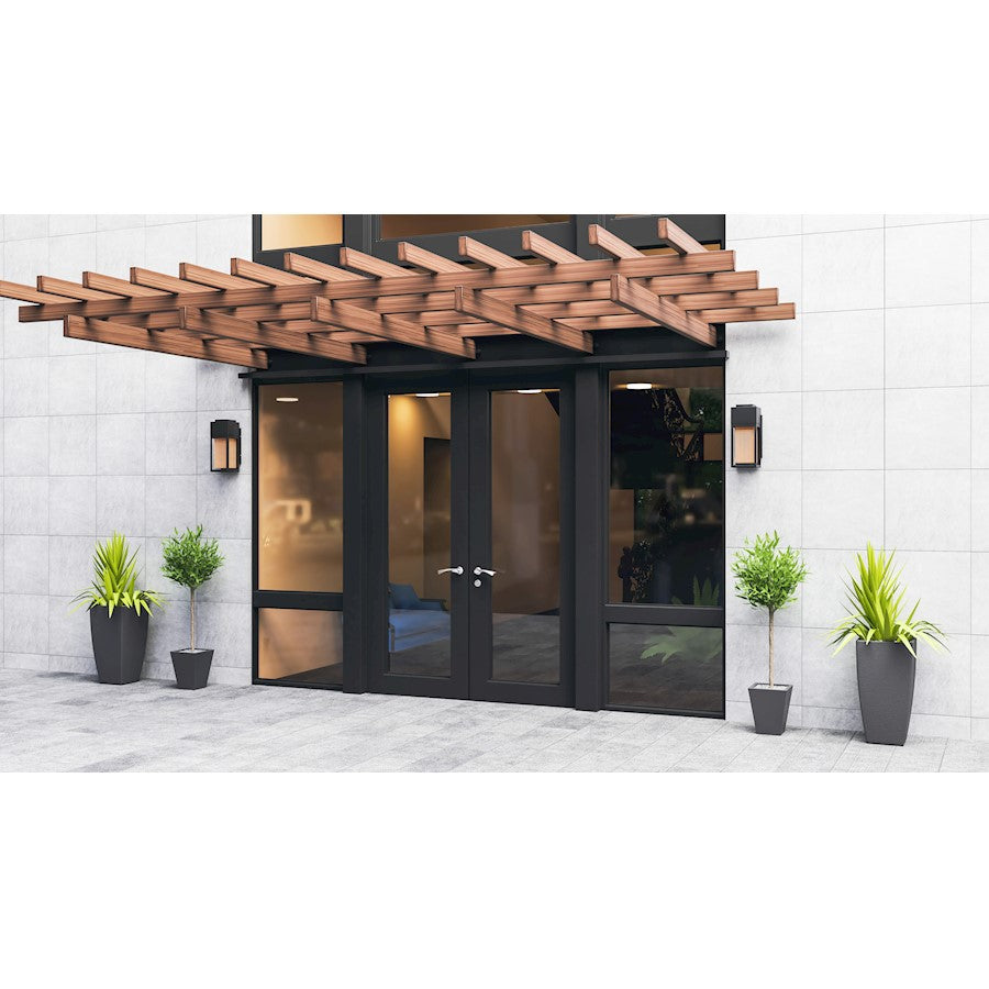 Maxim Townhouse LED 1- Outdoor Wall Lantern, Bronze/Rose Gold
