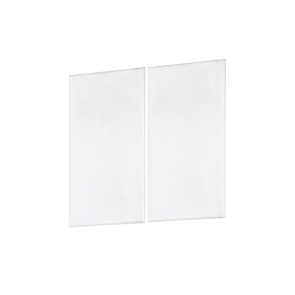Maxim Lighting Address Half Blank 4" Square Tile (Set of 2), White