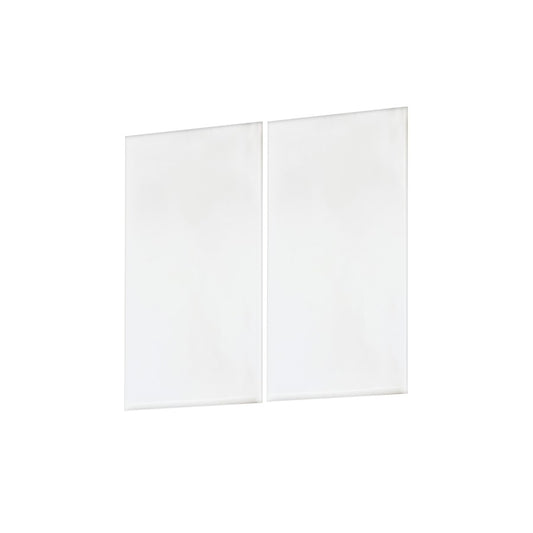 Maxim Lighting Address Half Blank 4" Square Tile (Set of 2), White