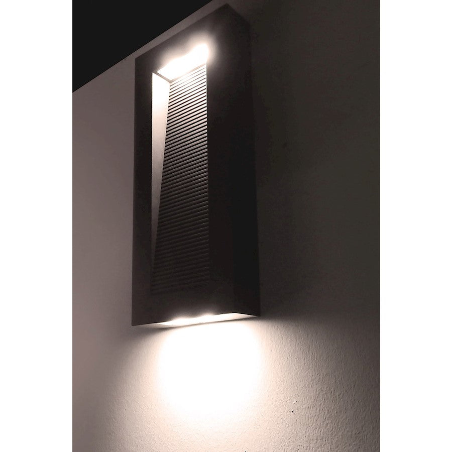 Maxim Avenue 7in 1-Light LED Outdoor Wall Lantern | Architectural Bronze | Entryway & Patio | 7 x 2 x 16 in | Model 54352ABZ