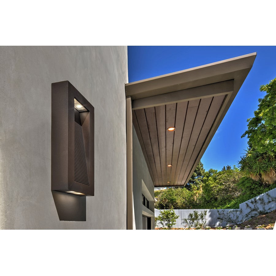 Maxim Avenue 7in 1-Light LED Outdoor Wall Lantern | Architectural Bronze | Entryway & Patio | 7 x 2 x 16 in | Model 54352ABZ