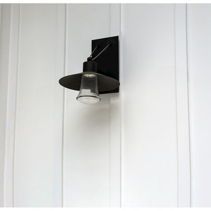 Maxim Civic 10in 1-Light Outdoor Wall Lantern | Architectural Bronze and Clear Glass | Covered Patio & Entryway | 10 x 12 x 10 in | Model 54360CLABZ