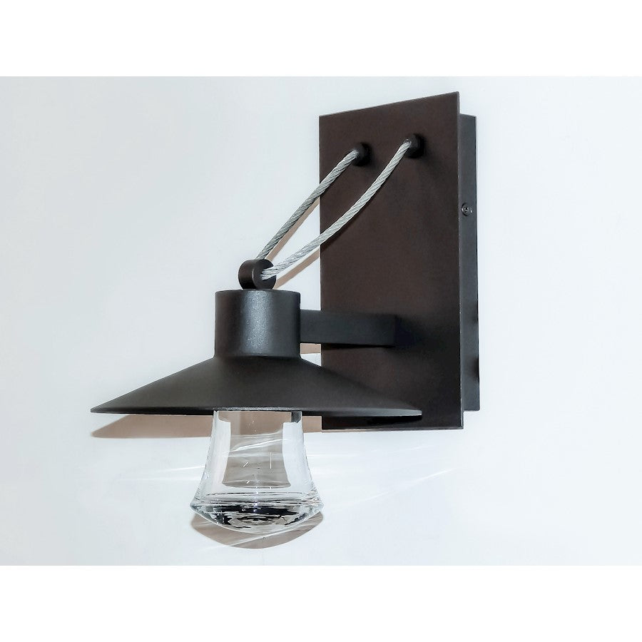 Maxim Civic 12in 1-Light Outdoor Wall Lantern | Architectural Bronze and Clear Glass | Covered Patio & Entryway | 12 x 14 x 12 in | Model 54362CLABZ