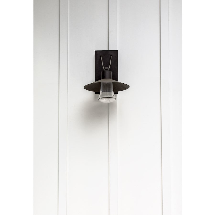 Maxim Civic 12in 1-Light Outdoor Wall Lantern | Architectural Bronze and Clear Glass | Covered Patio & Entryway | 12 x 14 x 12 in | Model 54362CLABZ
