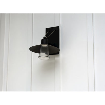 Maxim Civic 12in 1-Light Outdoor Wall Lantern | Architectural Bronze and Clear Glass | Covered Patio & Entryway | 12 x 14 x 12 in | Model 54362CLABZ
