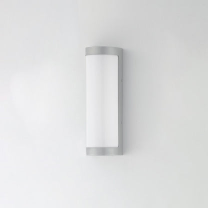 Maxim Lighting Halfpipe 2Lt 15" Outdoor Wall Mount, Aluminum/White