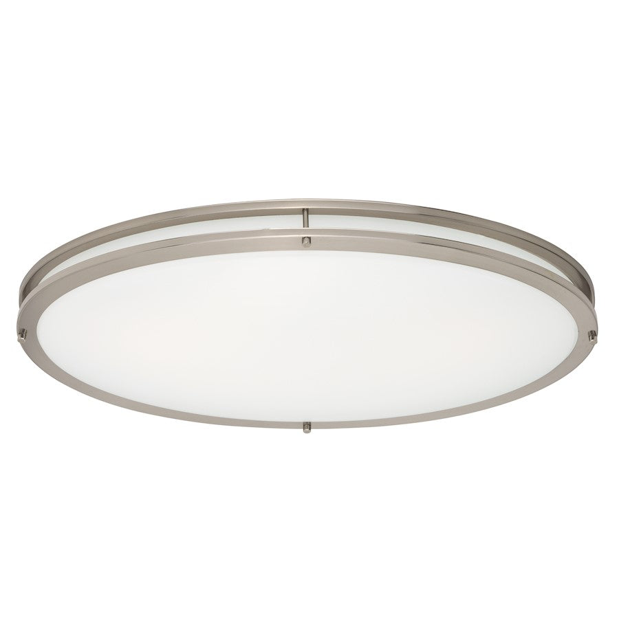 Maxim Lighting Linear LED 1-Light Flush Mount, Nickel/White