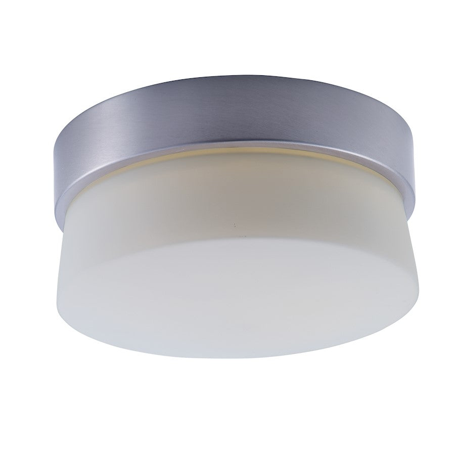 Maxim Lighting Flux 1 Light LED Flush Mount, Silver/WH