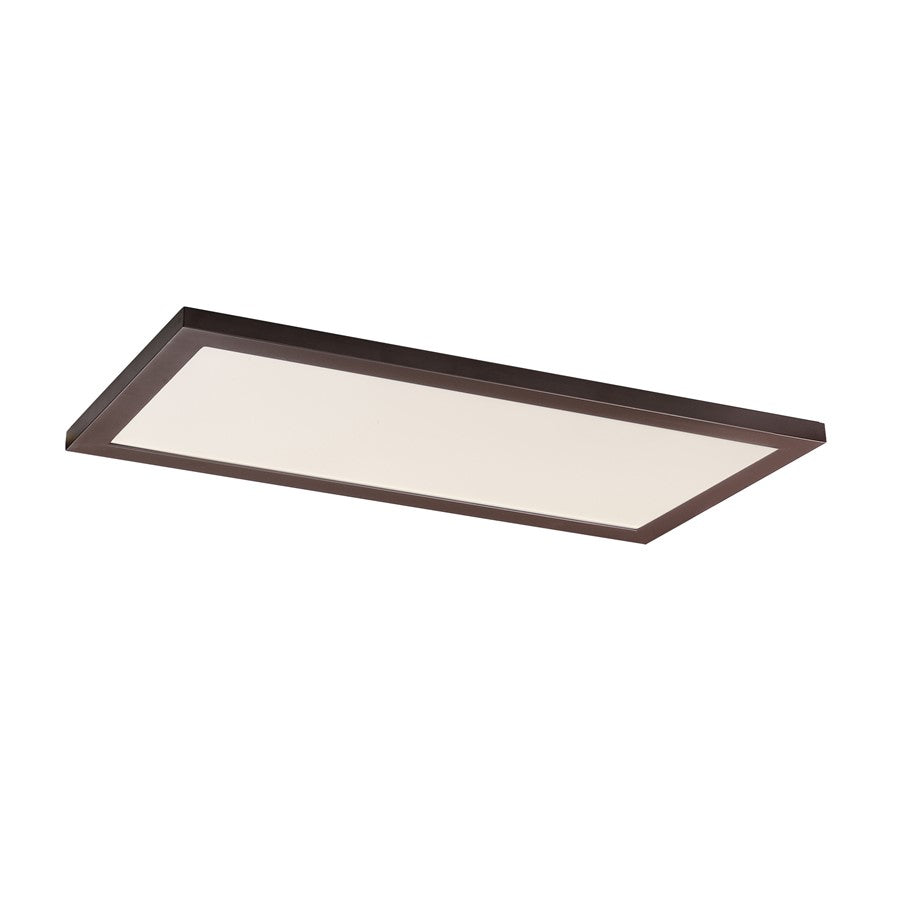 Maxim Lighting Sky/5CCT 1Lt 1' x 2' LED 12" Flush, Bronze/White