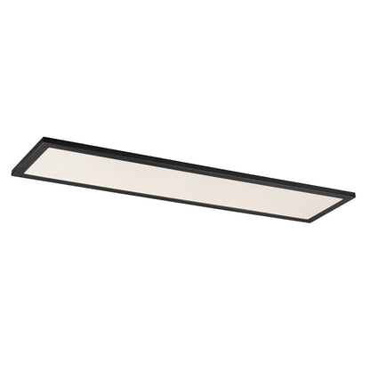Maxim Lighting Sky/5CCT 1Lt 1' x 4' LED 12" Flush Mount, Black/White