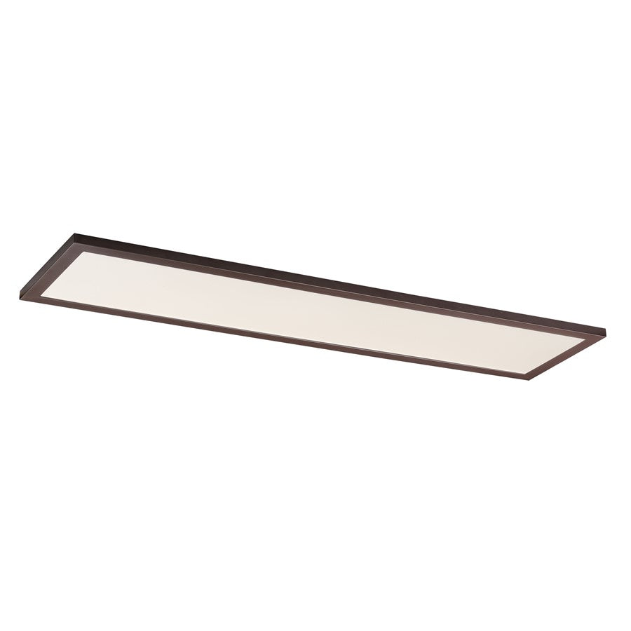 Maxim Lighting Sky/5CCT 1Lt 1' x 4' LED 12" Flush, Bronze/White - 55764WTBZ