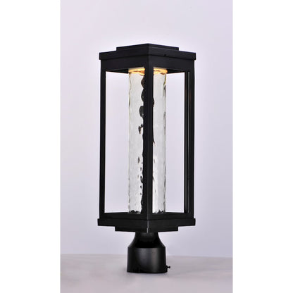 Maxim Lighting 19" Salon LED 1 Light Outdoor Post, Black