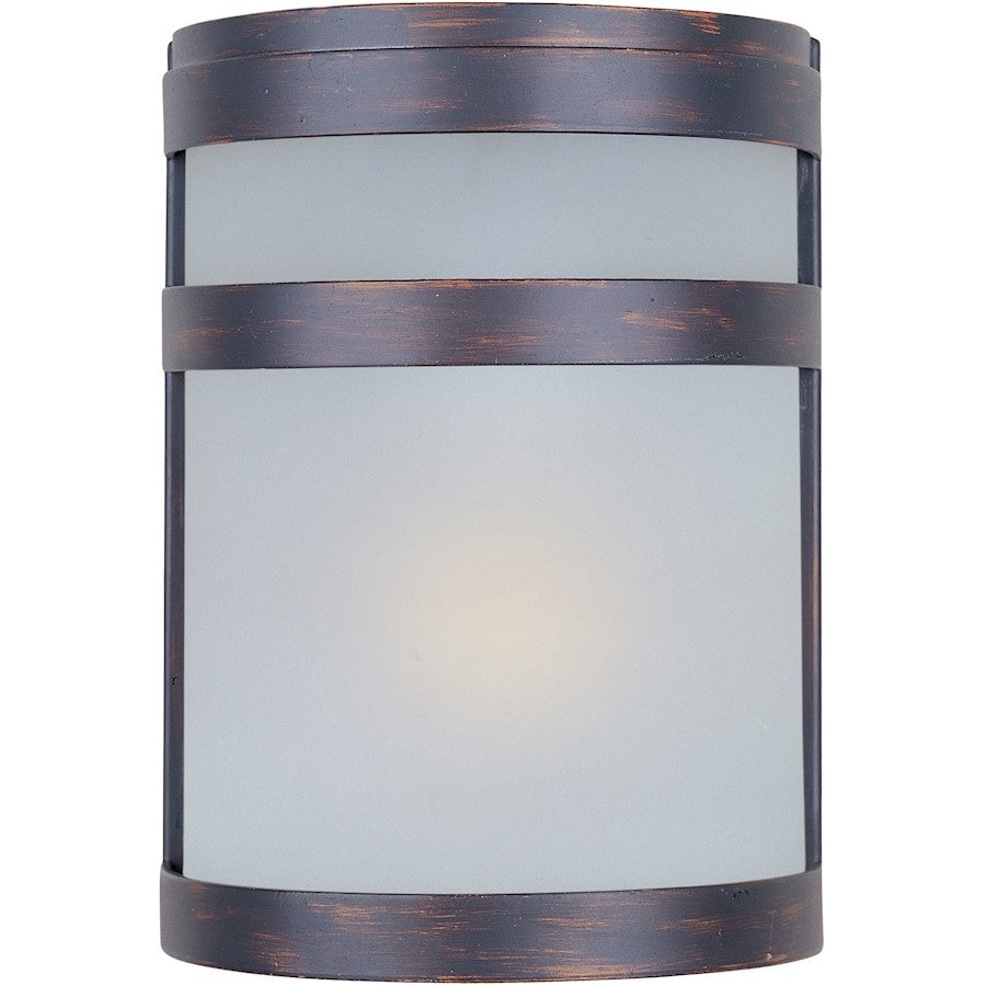 Maxim Lighting Arc LED 1 Light Outdoor Wall Sconce, Black/Frosted