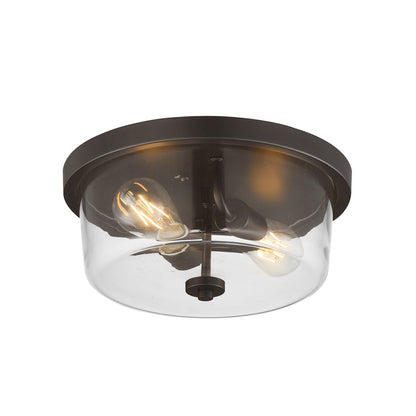 Maxim Lighting Fuller 2Lt 5.5" Flush Mount, Oil Rubbed Bronze/Clear